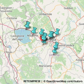 Mappa Piazza Papa Leone XIII, 06073 Corciano PG, Italia (7.74333)