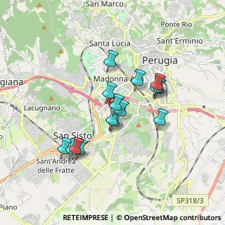 Mappa Via Gianluca Pennetti Pennella, 06128 Perugia PG, Italia (1.51667)