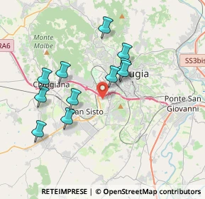 Mappa Via Mario Angelucci, 06129 Perugia PG, Italia (3.56273)