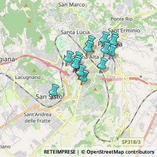 Mappa Via Pietro Tuzi, 06128 Perugia PG, Italia (1.356)