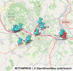 Mappa Via Umberto Fracassini, 06128 Perugia PG, Italia (3.83769)
