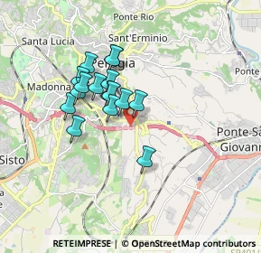 Mappa Via Giuseppe Bambagioni, 06126 Perugia PG, Italia (1.4025)