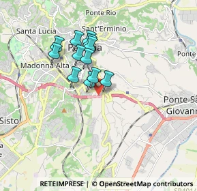 Mappa Via Giuseppe Bambagioni, 06126 Perugia PG, Italia (1.41667)