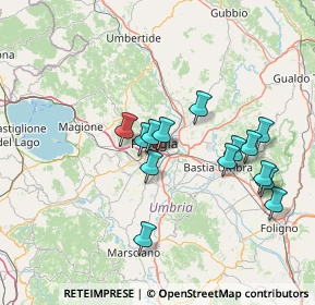 Mappa Via Giuseppe Bambagioni, 06126 Perugia PG, Italia (13.78143)