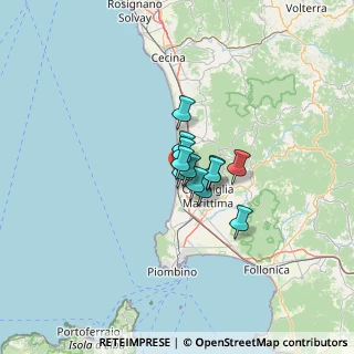 Mappa Largo Berlese, 57027 San Vincenzo LI, Italia (6.14667)