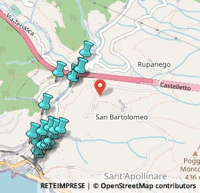 Mappa Via San Bartolomeo, 16031 Sori GE, Italia (0.631)