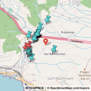 Mappa Via San Bartolomeo, 16031 Sori GE, Italia (0.38148)