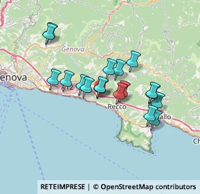 Mappa Via San Bartolomeo, 16031 Sori GE, Italia (5.87778)