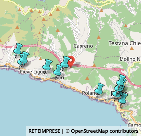 Mappa Via San Bartolomeo, 16031 Sori GE, Italia (2.565)