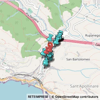 Mappa Via Giordani, 16031 Sori GE, Italia (0.22414)