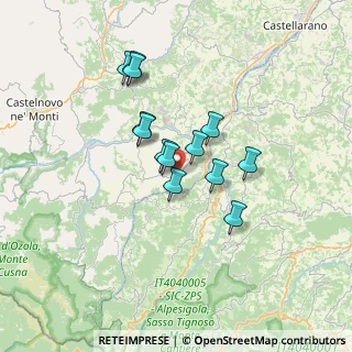 Mappa Via Provinciale Est, 41045 Montefiorino MO, Italia (5.41)