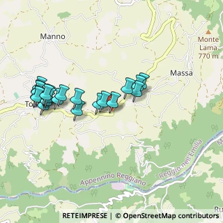 Mappa Via Provinciale Est, 41045 Montefiorino MO, Italia (0.9913)