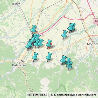 Mappa Via Tetto Meineri, 12081 Beinette CN, Italia (6.823)