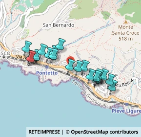 Mappa Viale delle Mimose, 16031 Pieve Ligure GE, Italia (0.4085)
