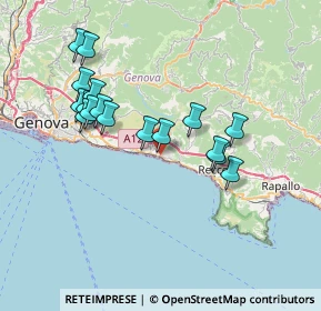 Mappa Viale delle Mimose, 16031 Pieve Ligure GE, Italia (6.95765)