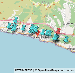 Mappa Viale delle Mimose, 16031 Pieve Ligure GE, Italia (1.711)