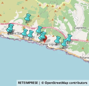Mappa Viale delle Mimose, 16031 Pieve Ligure GE, Italia (1.835)