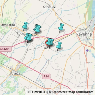 Mappa Via Camillo Benso Conte di Cavour, 48026 Russi RA, Italia (5.58846)
