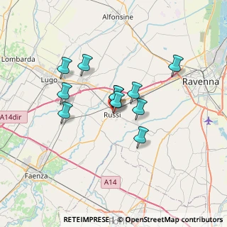 Mappa Via Camillo Benso Conte di Cavour, 48026 Russi RA, Italia (5.38909)