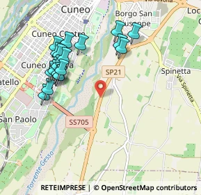 Mappa SP21, 12100 Cuneo CN, Italia (1.018)