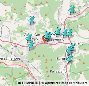 Mappa A30 Caserta - Salerno, 84085 Mercato San Severino SA, Italia (3.78167)
