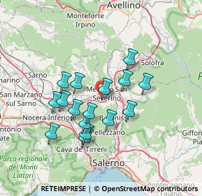 Mappa Via Brecciosa, 84085 Mercato San Severino SA, Italia (6.40625)