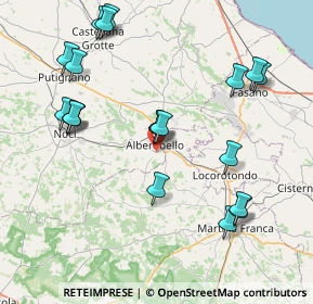 Mappa Via 7 Liberatori della Selva, 70011 Alberobello BA, Italia (9.4445)