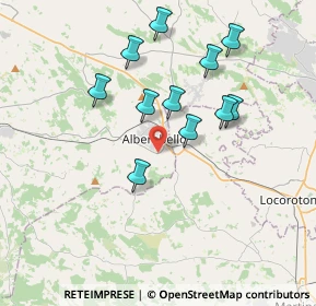 Mappa Via 7 Liberatori della Selva, 70011 Alberobello BA, Italia (3.65364)