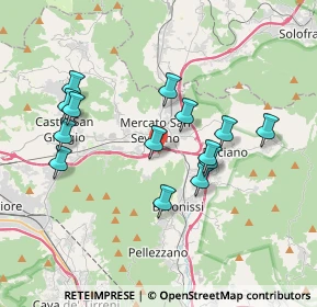 Mappa Via Monticelli di Sotto, 84085 Mercato San Severino SA, Italia (3.70429)