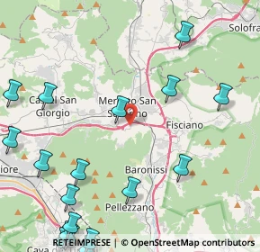 Mappa Via Monticelli di Sotto, 84085 Mercato San Severino SA, Italia (6.68556)