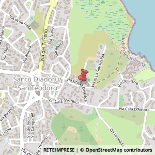 Mappa Via Grazia Deledda, 20, 08020 San Teodoro, Messina (Sicilia)