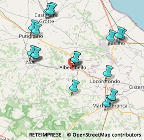 Mappa Via 7 Liberatori D. Selva, 70011 Alberobello BA, Italia (9.387)