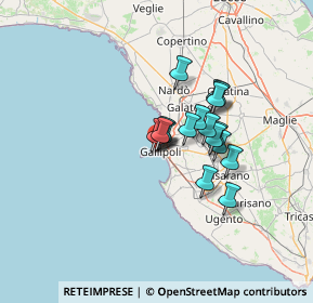 Mappa Via Carlo Buccarella, 73014 Gallipoli LE, Italia (9.93941)