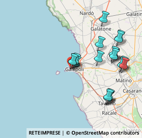 Mappa Via Carlo Buccarella, 73014 Gallipoli LE, Italia (8.7155)