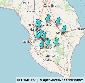 Mappa SP361 km 16, 73052 Parabita LE, Italia (9.21273)