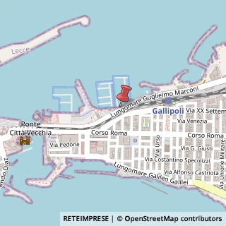 Mappa Lungomare Marconi, 11, 73014 Gallipoli, Lecce (Puglia)