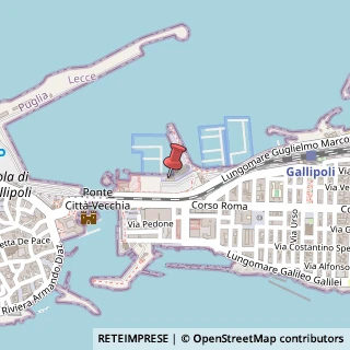 Mappa Lungo Mare, Lungomare Marconi, 73014 Gallipoli LE, Italia, 73014 Gallipoli, Lecce (Puglia)