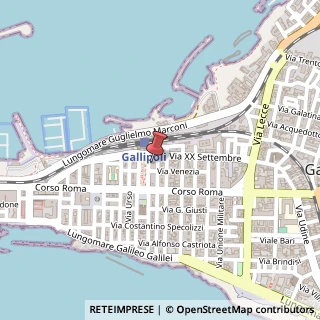 Mappa Viale Giovanni Bovio, 28, 73014 Gallipoli, Lecce (Puglia)