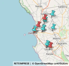 Mappa Via Sebastiano Natali, 73014 Gallipoli LE, Italia (6.73636)
