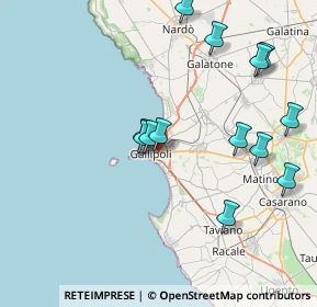 Mappa Via Sebastiano Natali, 73014 Gallipoli LE, Italia (8.87385)