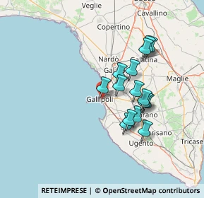 Mappa Via Sebastiano Natali, 73014 Gallipoli LE, Italia (12.91333)