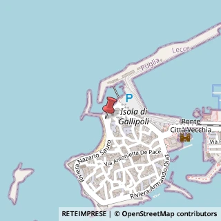 Mappa Riviera Nazario Sauro, 5, 73014 Gallipoli, Lecce (Puglia)