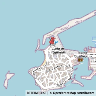 Mappa Riviera Cristoforo Colombo, 69, 73014 Gallipoli, Lecce (Puglia)