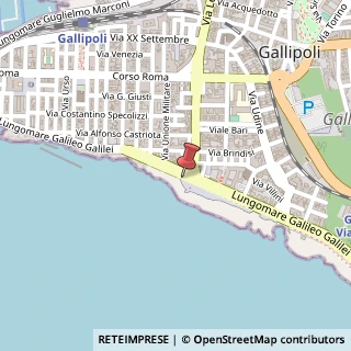 Mappa Lungomare Galileo Galilei, 63, 73014 Gallipoli, Lecce (Puglia)