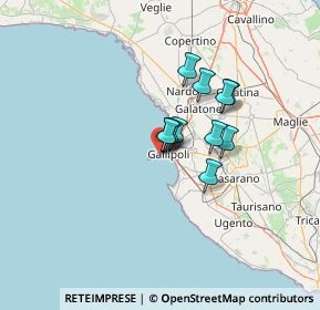 Mappa Riviera A. Diaz, 73014 Gallipoli LE, Italia (9.07455)