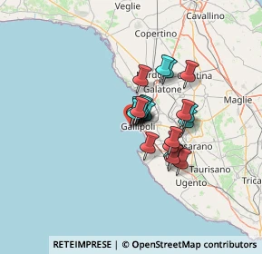 Mappa Riviera A. Diaz, 73014 Gallipoli LE, Italia (9.162)