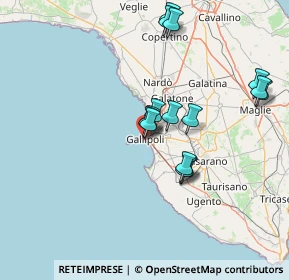 Mappa Gradoni Taranto, 73014 Gallipoli LE, Italia (14.27333)