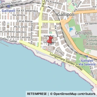 Mappa Via della Provvidenza, 4, 73014 Gallipoli, Lecce (Puglia)