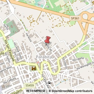 Mappa Via Pio XII, 45, 73052 Parabita, Lecce (Puglia)