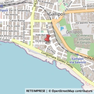 Mappa Via Giovanni Parini, 19, 73014 Gallipoli, Lecce (Puglia)
